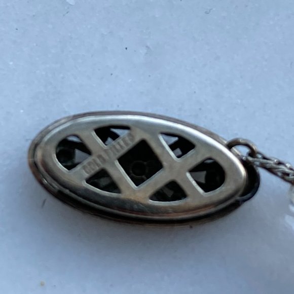 Hollywood Regency Faceted Crystal Graduated White Gold Filled Art Deco Necklace - Picture 7 of 10